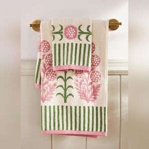 Anthropologie Ellen Merchant Cottage Cotton Towel Collection Set Of 2